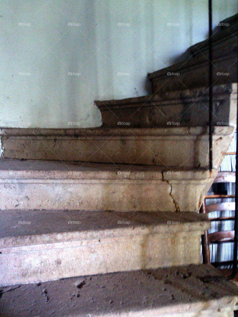 Up the stairs. Very old house in Burgundy, France