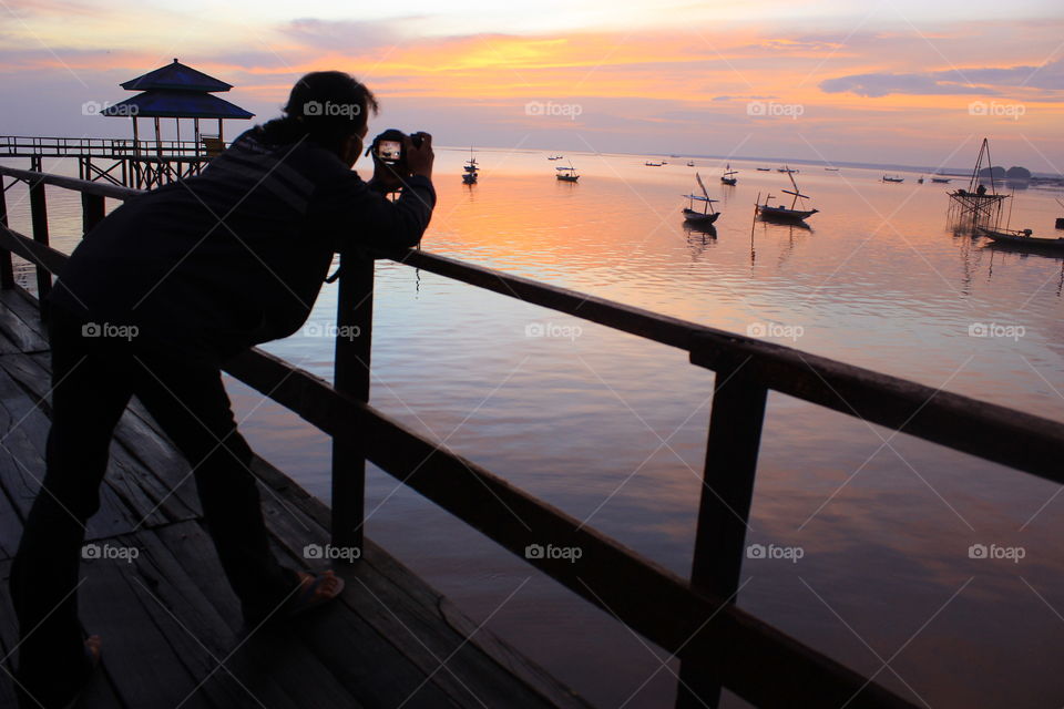 Sunrise in the Kenjeran beach