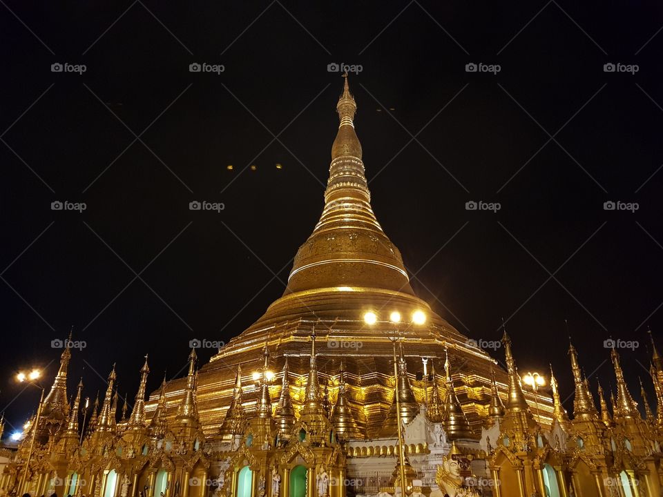 Shwedagon Pagoda at Myanmar