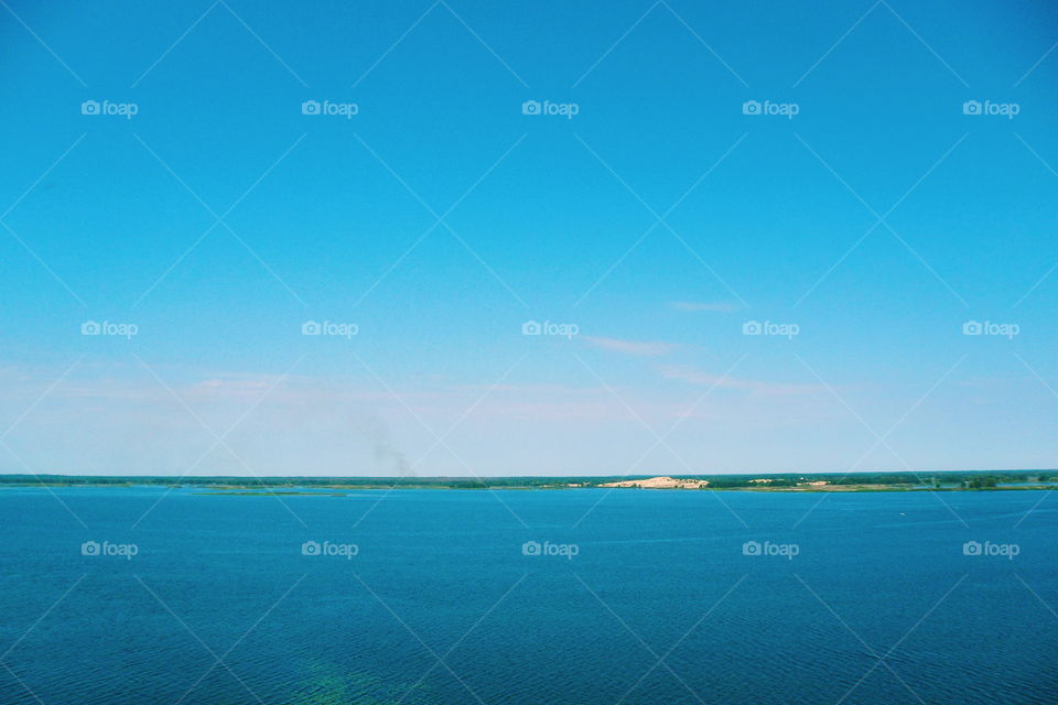 boundless water spaces of the Dnieper River in Ukraine