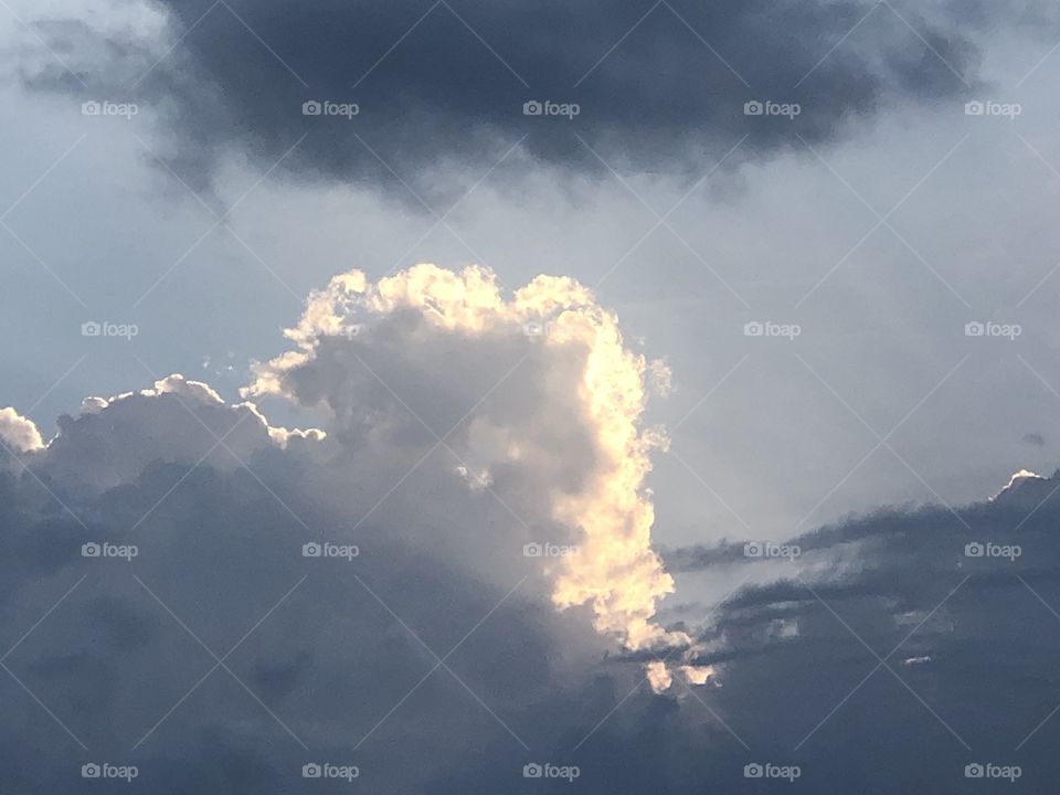 Sun lined cloud