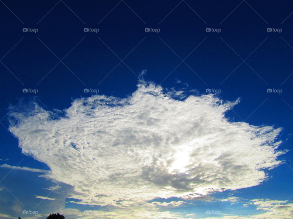 Beautiful sunlight through cloud and sky
