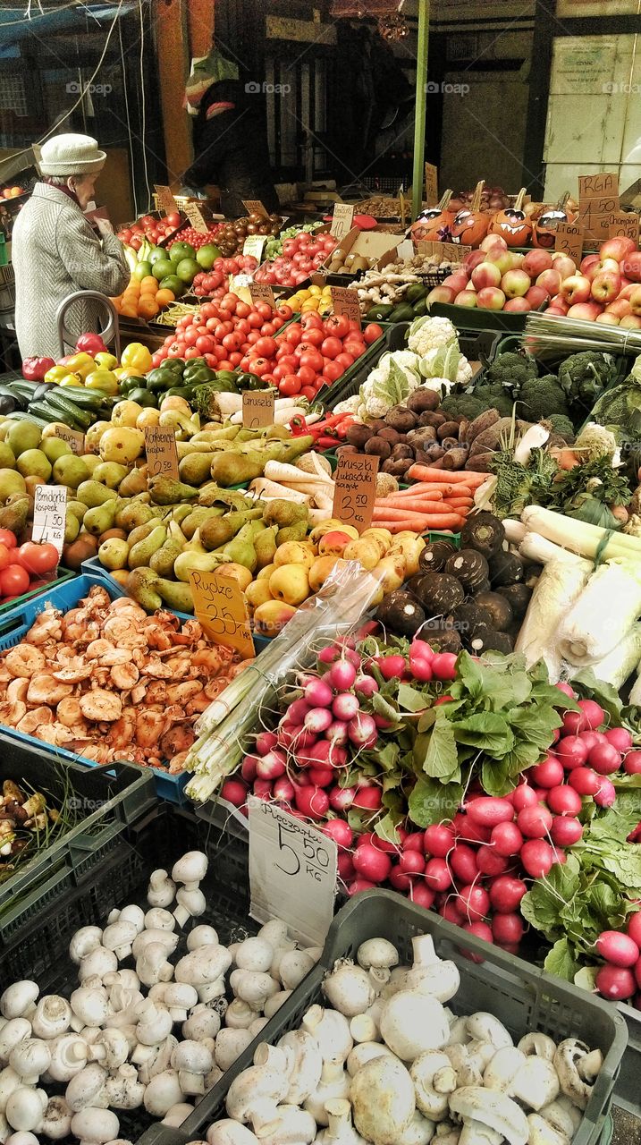 Fruits and vegetables market. Fruits and vegetables market