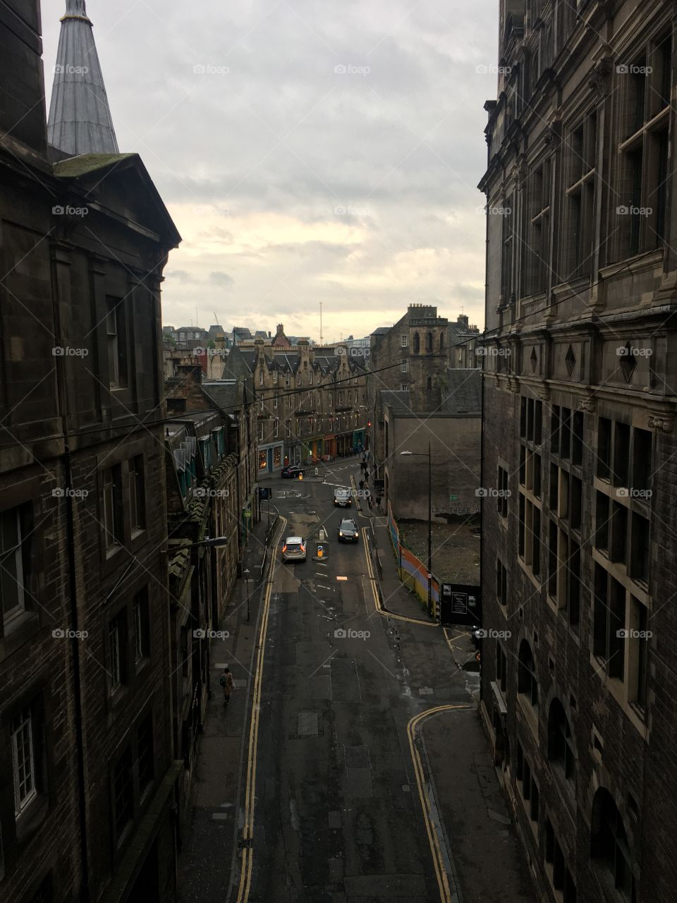 Overhead bridge in Edinburgh Scotland 