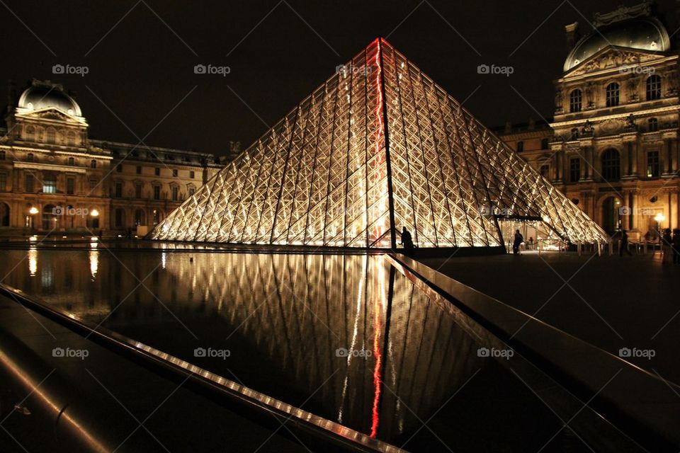 Louvre by night