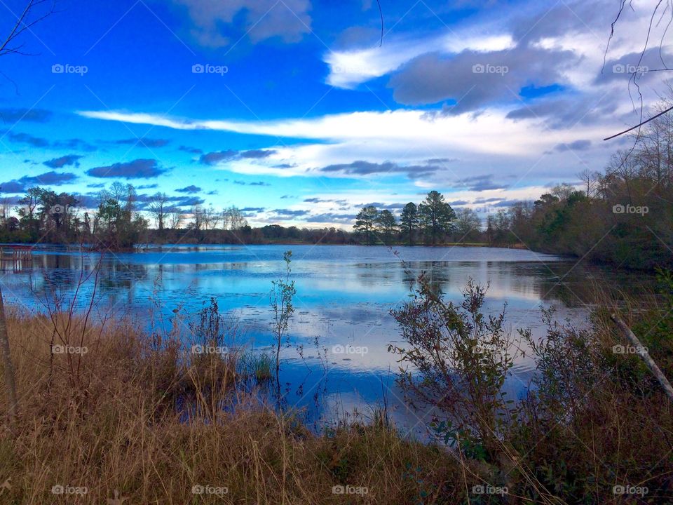 Blue sky reflection 