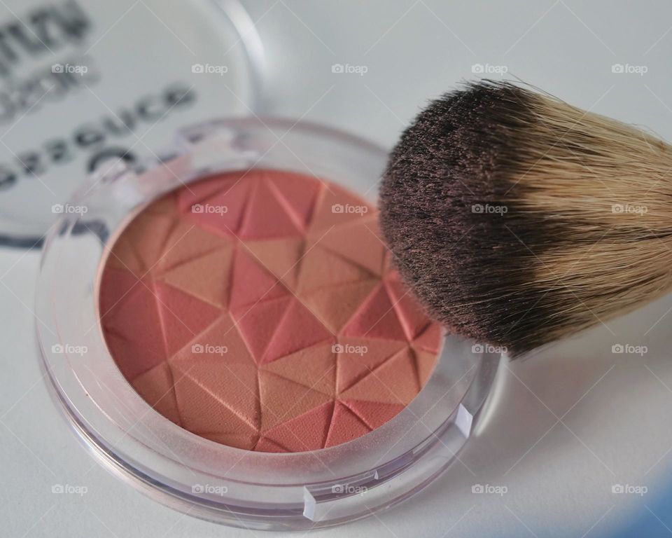 Blush and brush close-up