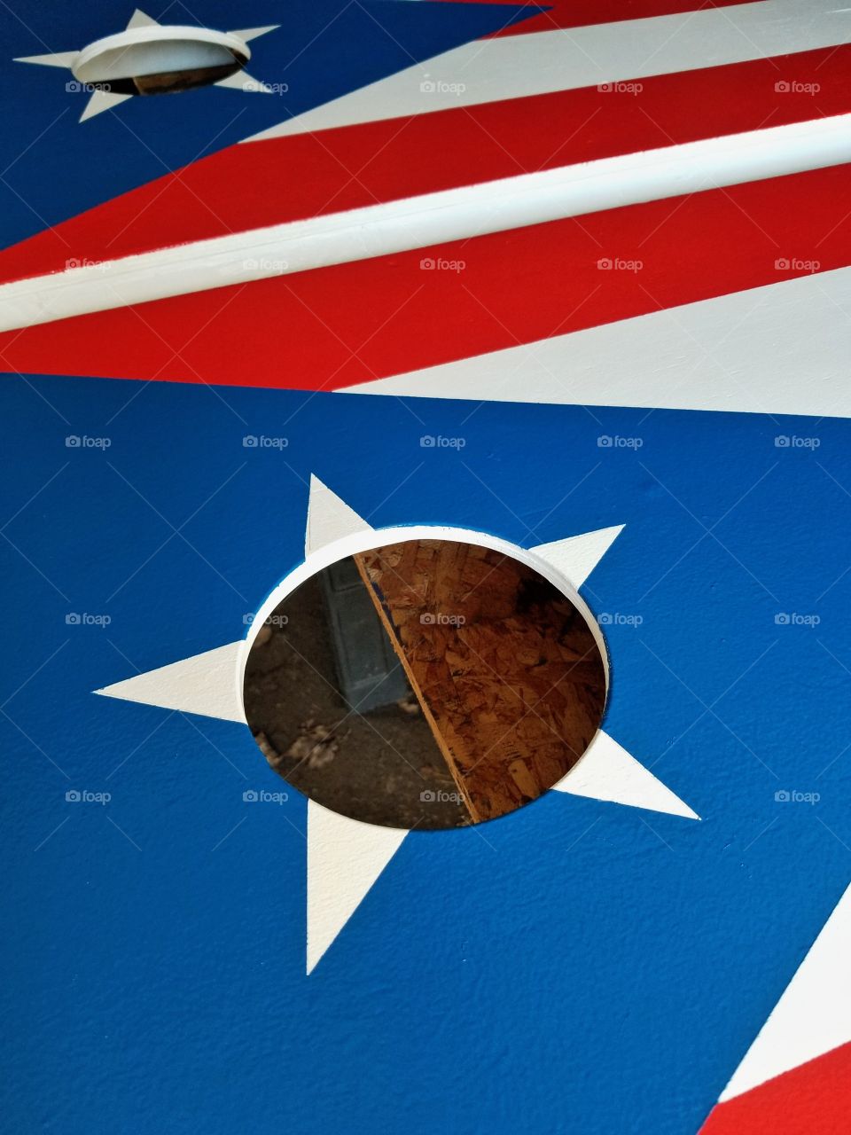 Puerto Rican flag..DIY corn hole boards