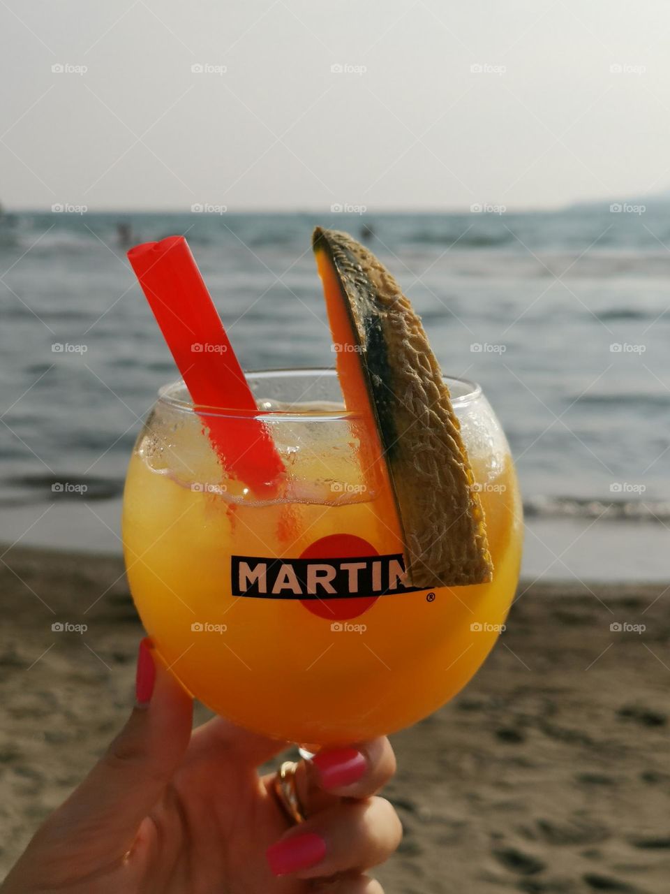 Summer mood, summer time. Refreshing cocktail. Summer treats.