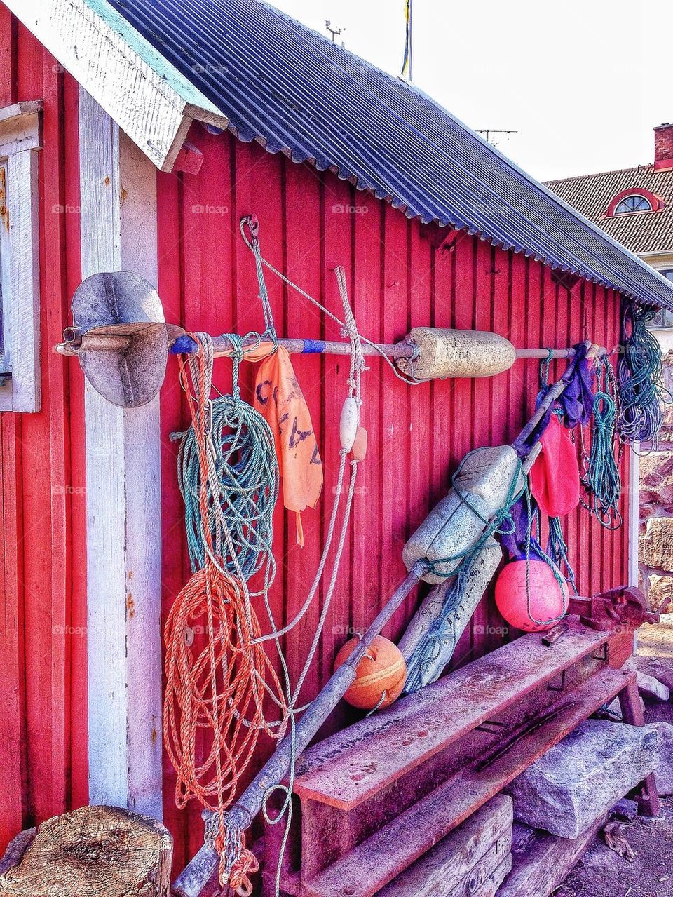 Fishing gear at the hut