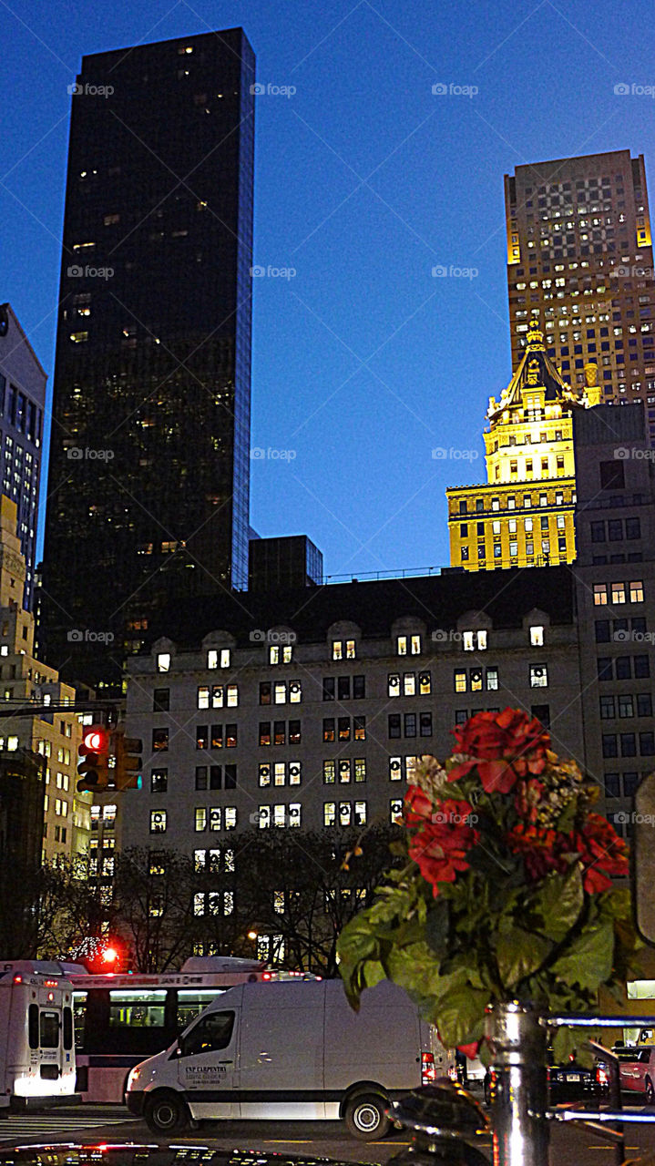new york night lights skyscrape by ofr