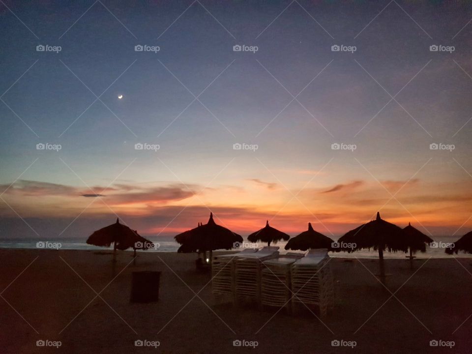 sunset @ Aruba Dutch Caraïben