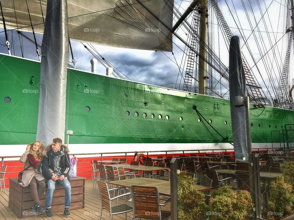 Hamburg.Historic ship. The youth