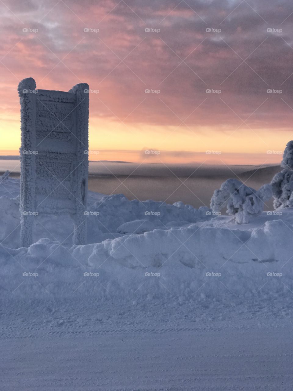 Winter on the Levi mountain.