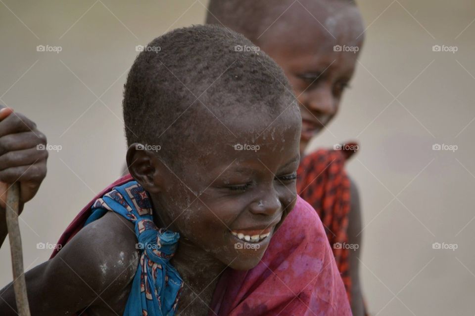 Laugh. Waling somewhere near a Massai village in Arusha , africa
 