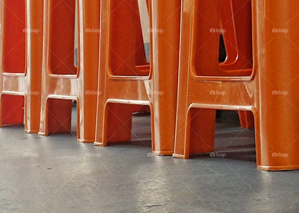 Orange chairs