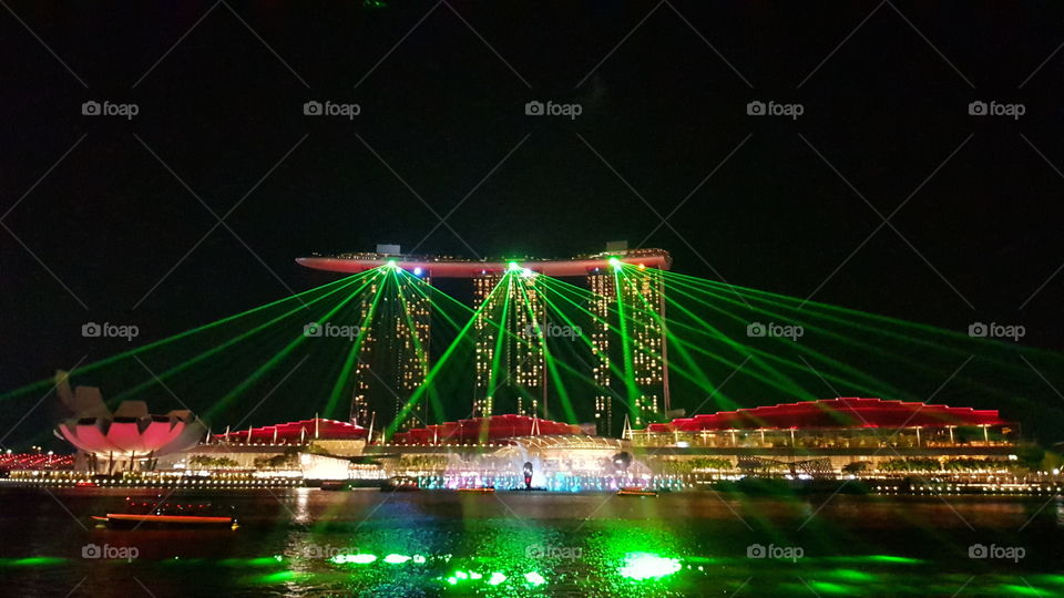 Marina Sands Laser Show