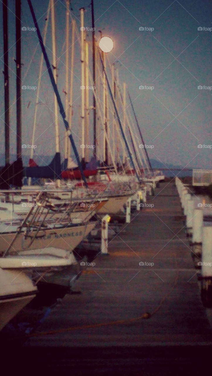 when sailboats and the moon meet