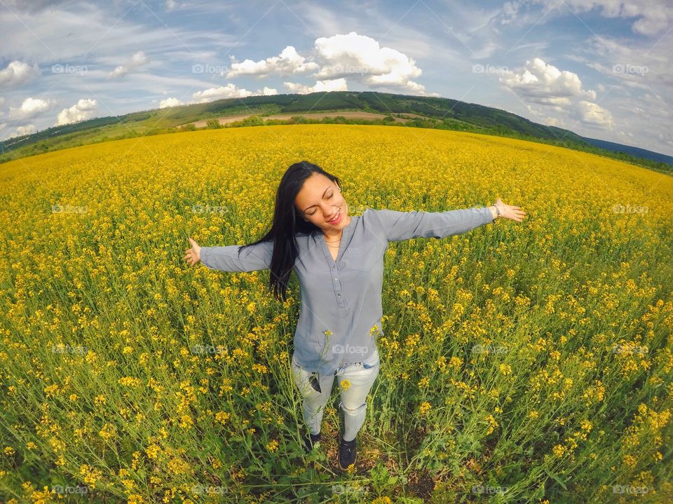 Girl in field 