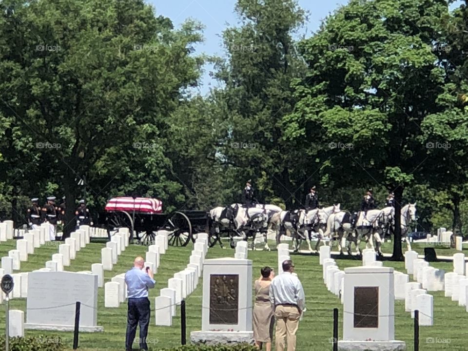 Military funeral at Arlington National cemetery 