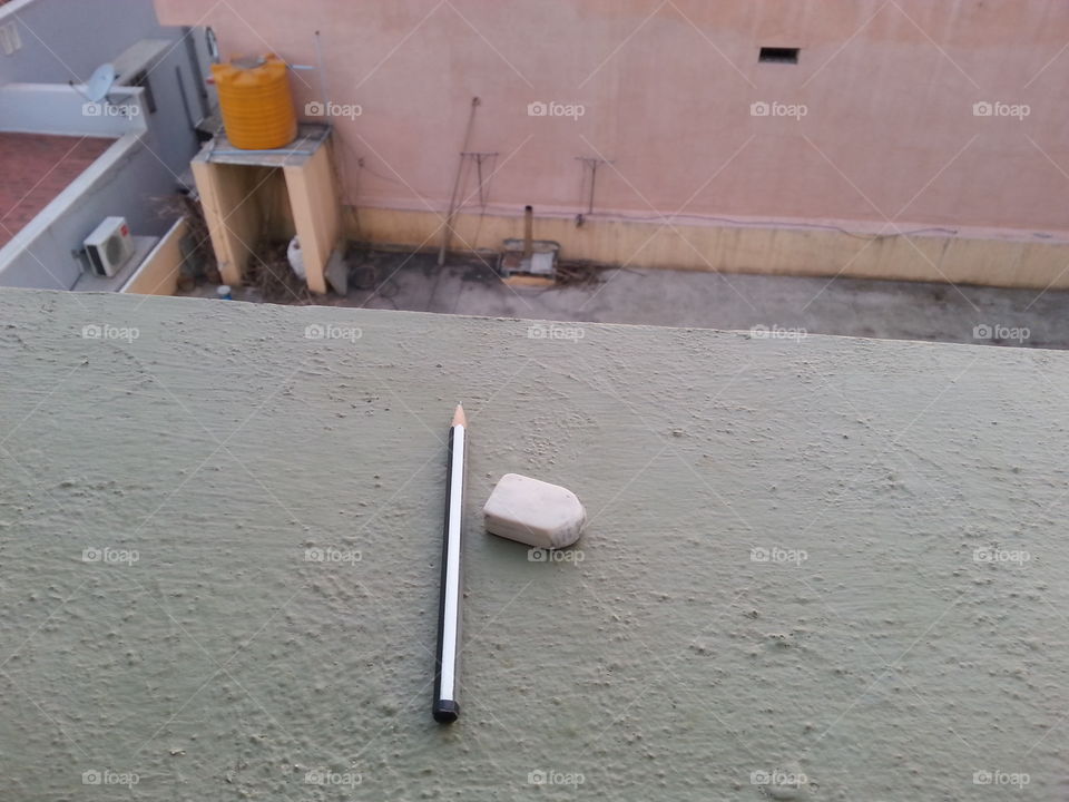 write and rub. pencil and running