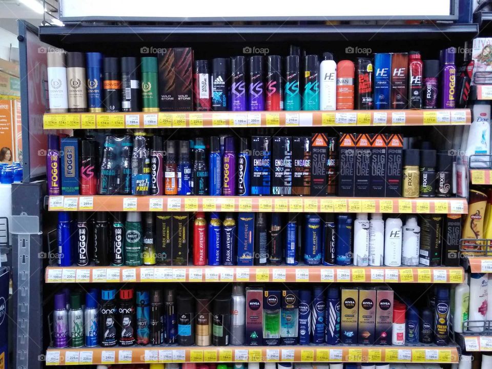 deodorants in a supermarket market
