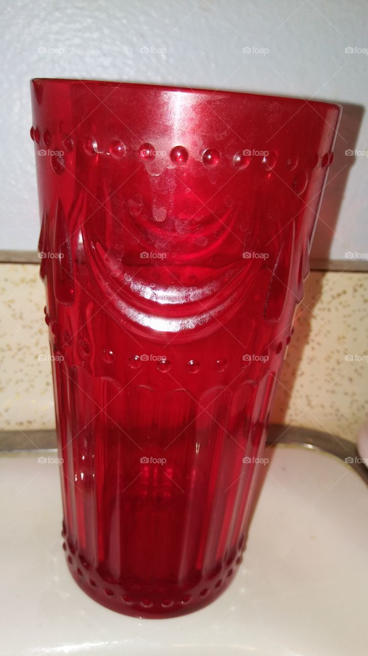 Acrylic Red Glass