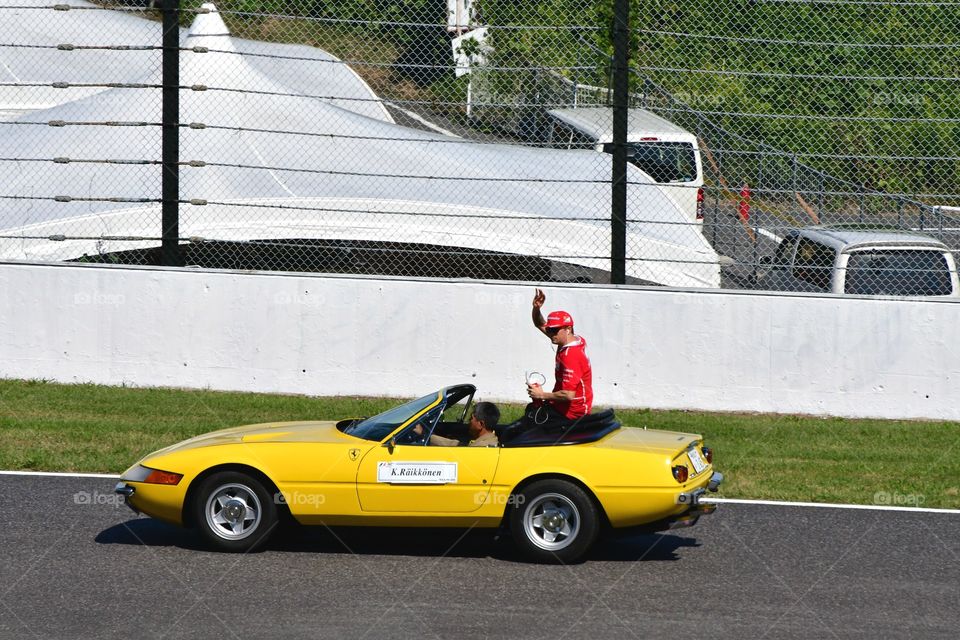 Kimi Raikkonen driver parade