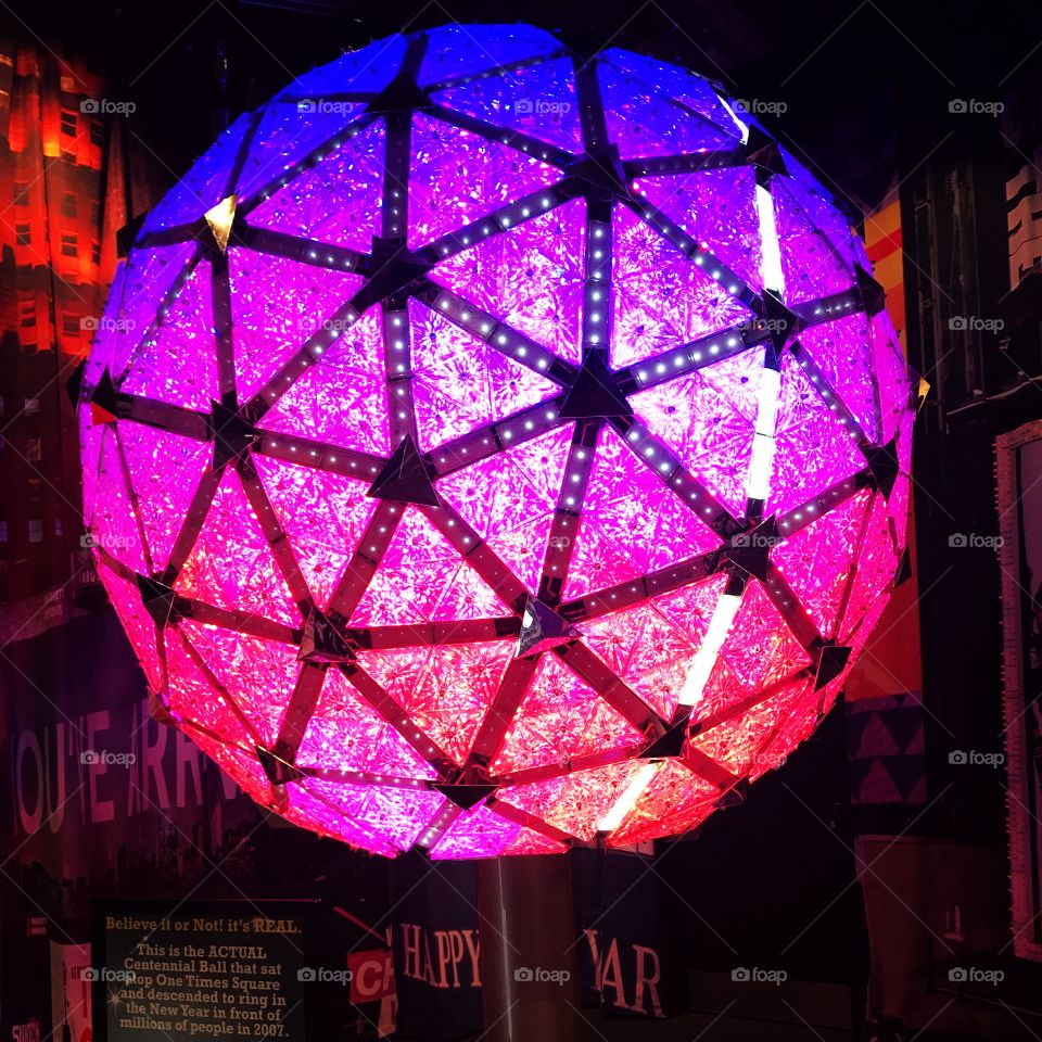 Times Square New Years crystal ball in a museum