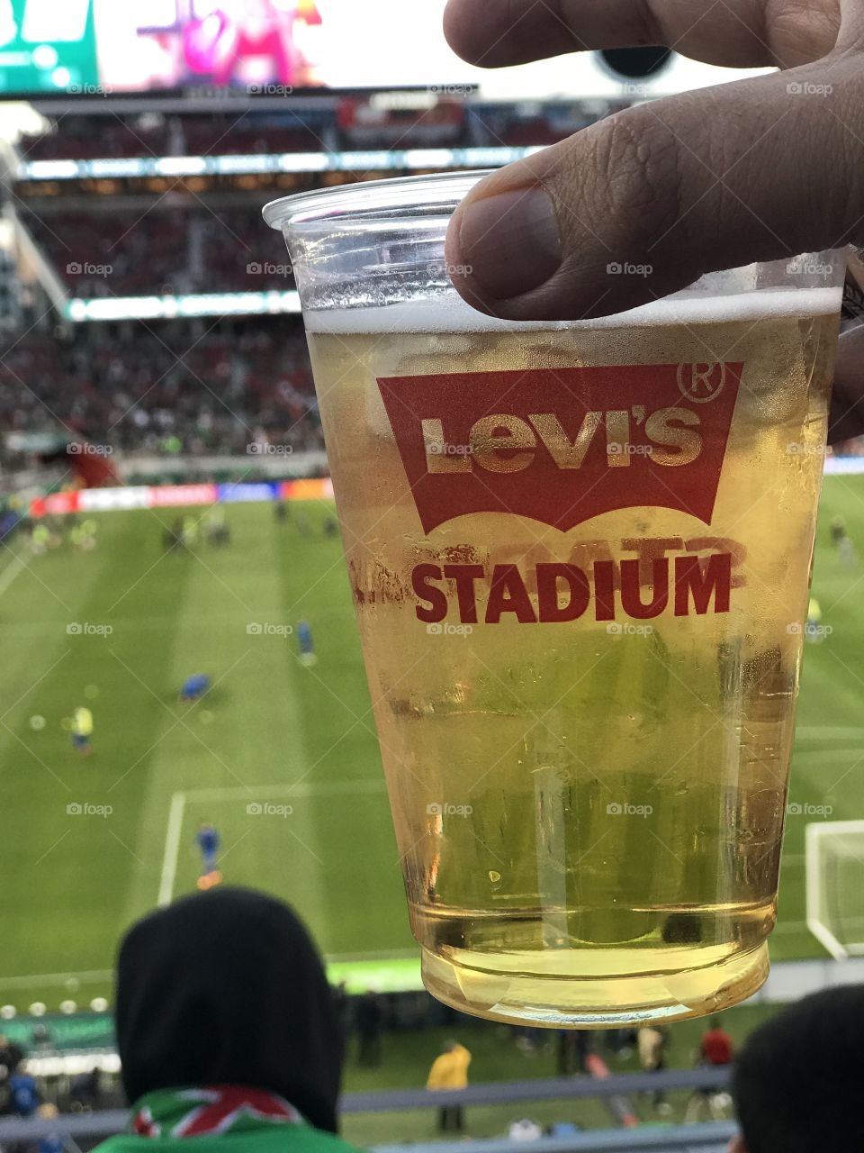 “Cerveza” at the Levi’s Stadium for the Mexico vs Iceland soccer match. It’s a marvelous stadium, too. And Mexico won, 3-0. A perfect end to the day in which we took my godson to celebrate his 12th birthday. #mextour #levisstadium #mexico #nofilters