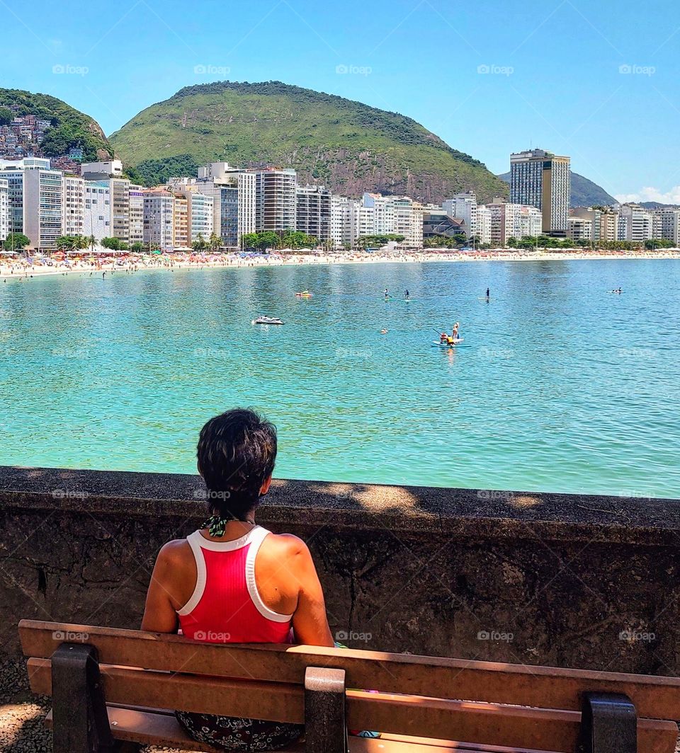 A landscape that looks more like a painting.  Sitting in the shade of a tree at Copacabana Fort enjoying this beautiful view of Rio de Janeiro.