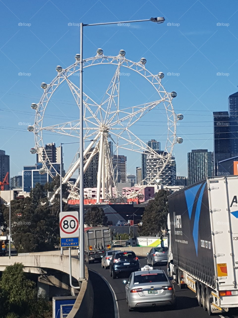 Star wheel in the city