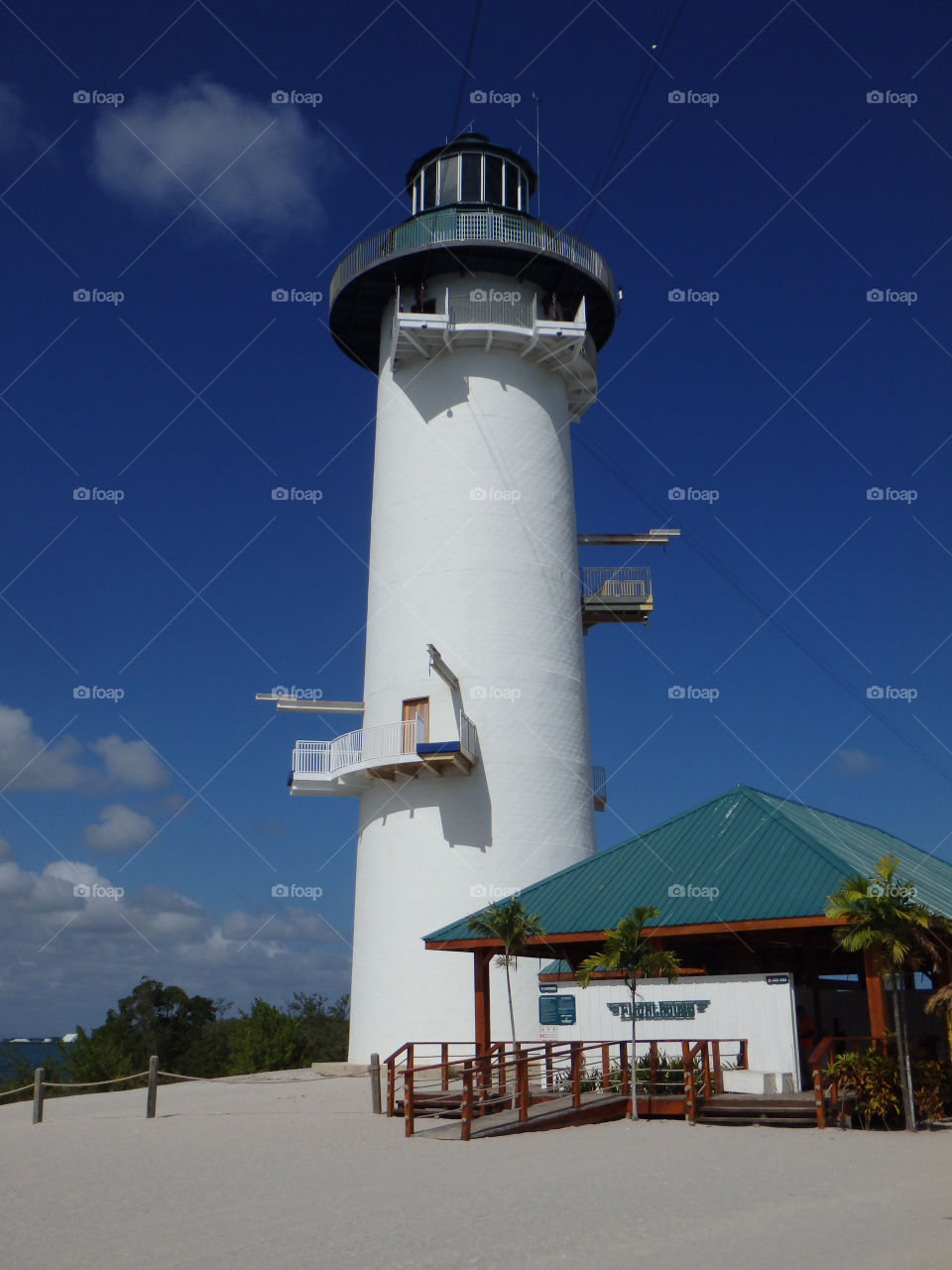 Harvest Caye Belize lighthouse