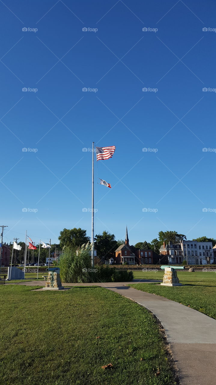 flags in the park memorial