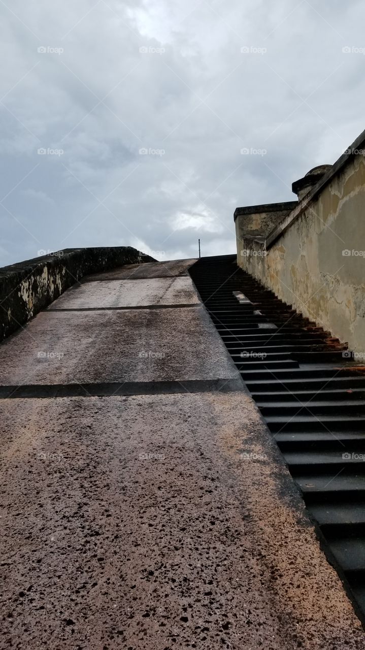 Steps to the top of the Puerto Rico Castillo