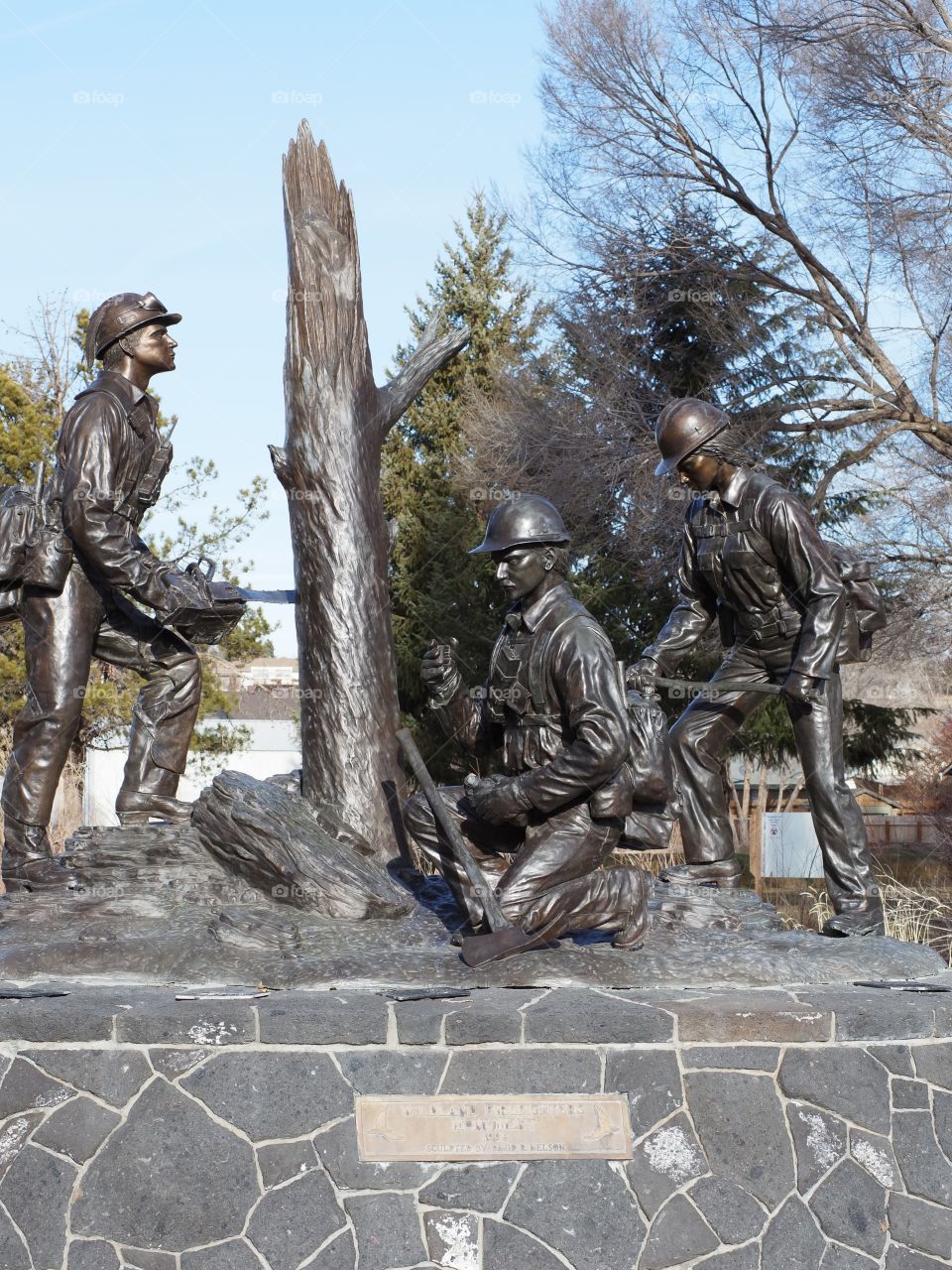 A stunning memorial at Ochoco Creek Park in Prineville in Central Oregon to all of the brave men and women who fight forest fires. 