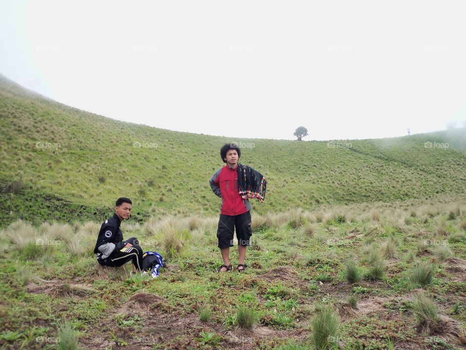 Merbabu mountain in java Indonesia