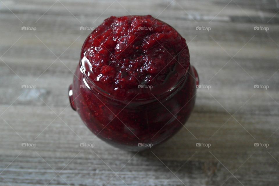 Homemade granberry jam 