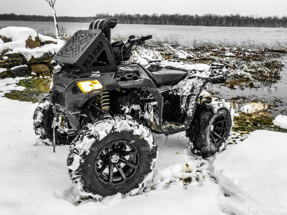 “BC” meets snow/winter for the very first time. My girl is growing up so quickly 😂. North Country Boyz...ATV is life. 