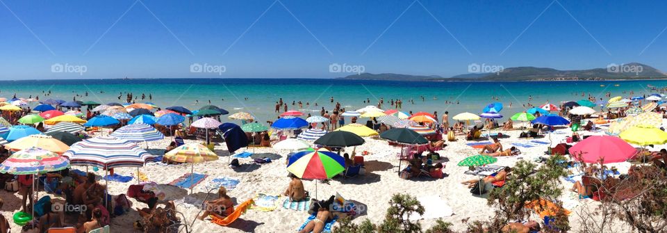 Maria Pia Beach, happy umbrellas