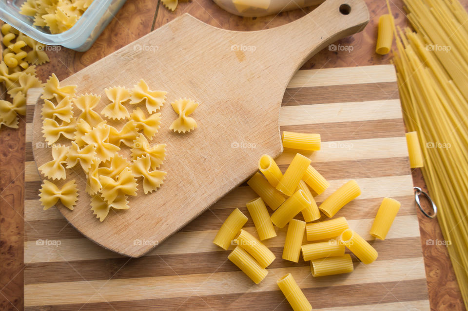 Different types of pasta