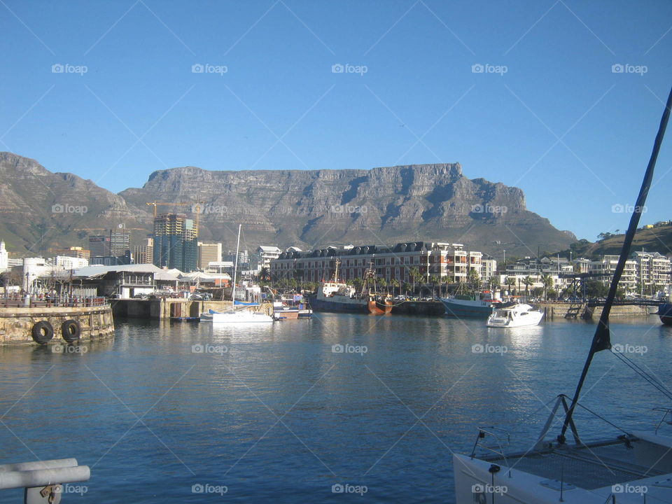 Table mountain. Cape Town. A calm and clear day.