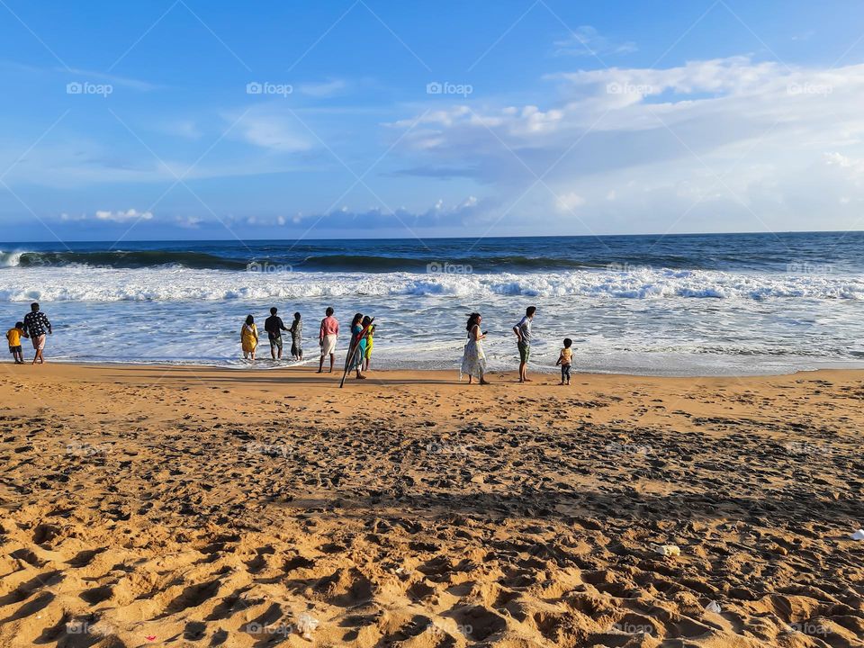 People Enjoying the Sea