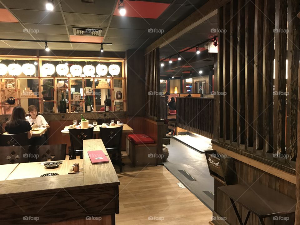 Interior of a Japanese restaurant 