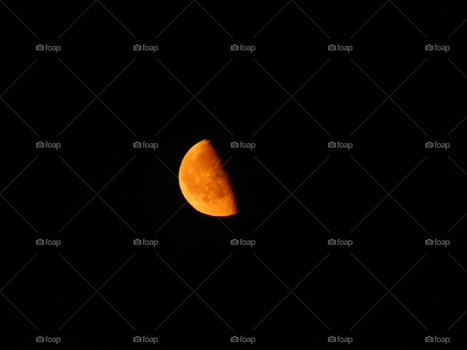 Orange half moon