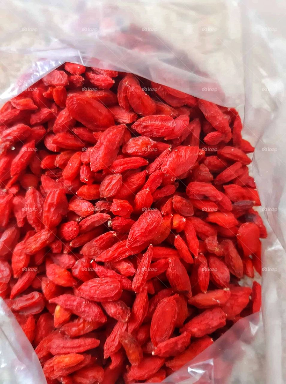 The beautiful red colour of goji plants