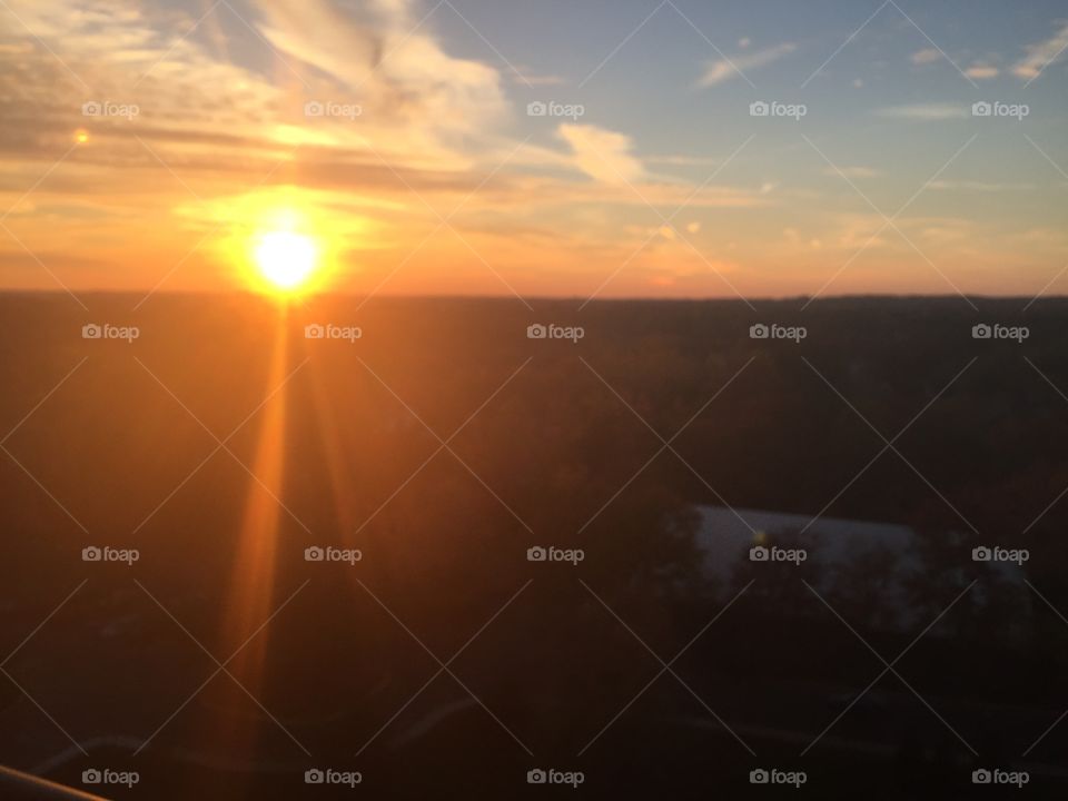 Sunset from a high rise view