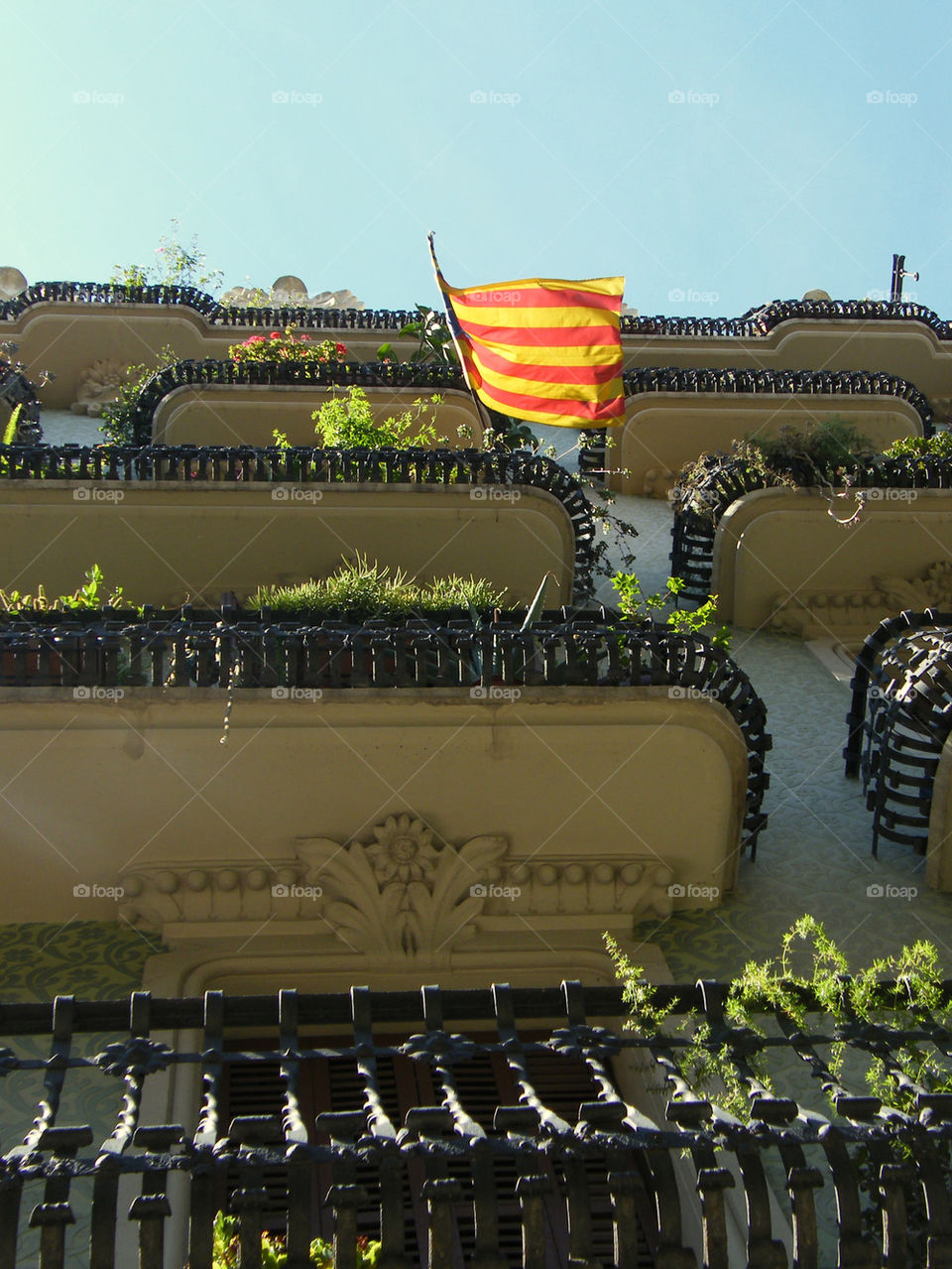 flowers balcony barcelona spain by demiromer