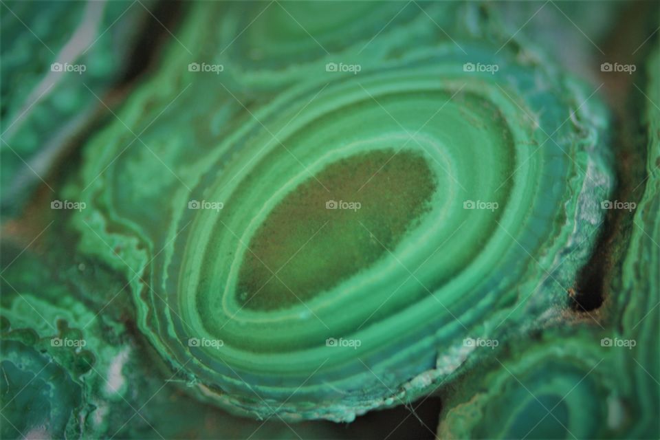 Close-up of malachite nodule