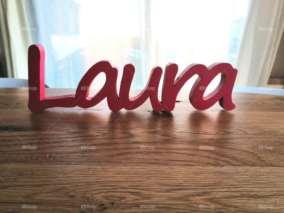 Lettres en bois faites pas un ami